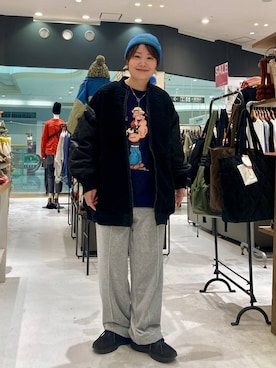 「アイテム（アクセサリー、その他）」を使った、カワモトさん（レディース・162cm）の冬コーディネート