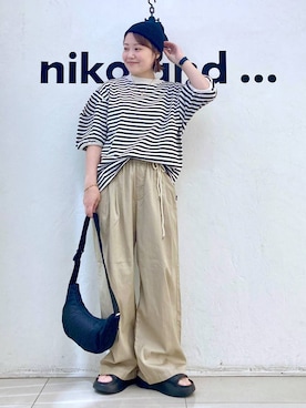 「アイテム（帽子）」を使った、カワモトさん（レディース・162cm・30代）の夏コーディネート
