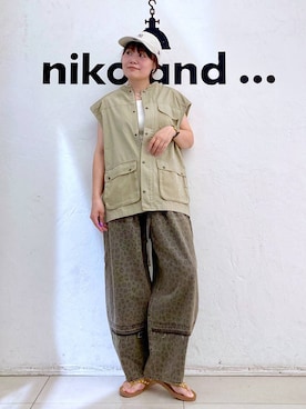 「niko and...（ニコアンド）の【NKJ 2025AW】REMAKE BARREL DENIM（デニムパンツ）」を使った、カワモトさん（レディース・162cm）の夏コーディネート