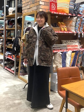 「アイテム（スカート）」を使った、カワモトさん（レディース・162cm・30代）の冬コーディネート