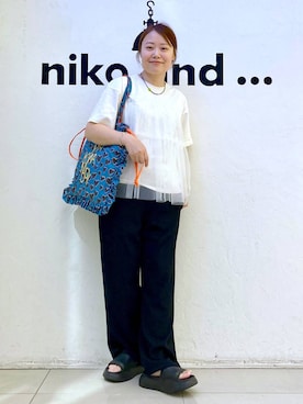 「アイテム（ネックレス）」を使った、カワモトさん（レディース・162cm・30代）の夏コーディネート