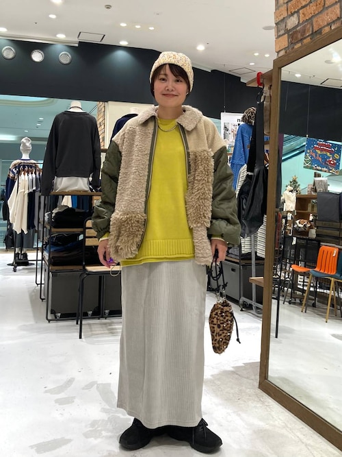 ニコアンド パッチワークボアブルゾン　カーキ niko and ｜パッチワークボアブルゾン | Rakuten Fashion(楽天