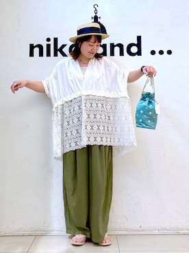 「アイテム（バッグ）」を使った、カワモトさん（レディース・162cm・30代）の夏コーディネート