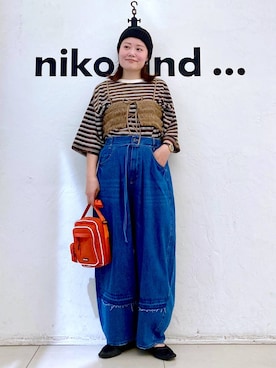 「アイテム（ショルダーバッグ）」を使った、カワモトさん（レディース・162cm・30代）の夏コーディネート