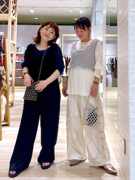 「アイテム（ベスト）」を使った、カワモトさん（レディース・162cm・30代）の夏コーディネート