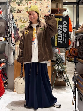 「NEW BALANCE（ニューバランス）の【New Balance(ニューバランス)】530（スニーカー、ホワイト系）」を使った、カワモトさん（レディース・162cm）の夏コーディネート