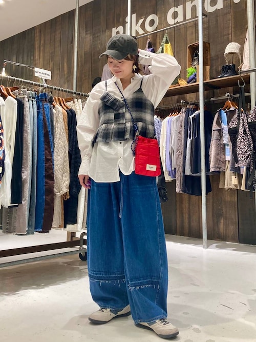 新品[NK 2025AW]REMAKE BARREL DENIM ヒョウ柄 S niko and… ジーンズ