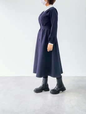 「着やせコーデ」｜Mさん（レディース・165cm）の春コーディネート