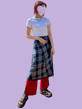 「HARE（ハレ）のアイテム」を使った、麺さん（骨格ウェーブ・レディース・162cm）の夏コーディネート