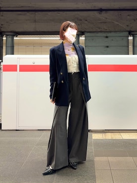 「ZARA（ザラ）のアイテム（テーラードジャケット）」を使った、麺さん（レディース・162cm）の秋コーディネート