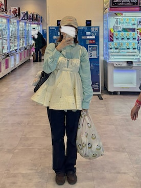 「アイテム（ボストンバッグ）」を使った、麺さん（レディース・162cm）の秋コーディネート