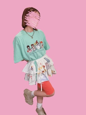 「Handmade（ハンドメイド）のアイテム」を使った、麺さん（レディース・162cm）の夏コーディネート