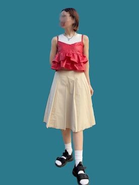 「Handmade（ハンドメイド）のアイテム」を使った、麺さん（レディース・162cm）の夏コーディネート