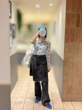 Layered Wrap Denim Pants/レイヤードラップデニムパンツ