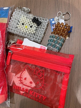 「LOWRYS FARM（ローリーズファーム）の【サンリオキャラクターズ】メッシュポーチ 647250/GOODS（ポーチ、その他）」を使った、manaさん（レディース・153cm）の春コーディネート