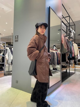 「GLOBAL WORK（グローバルワーク）のアイテム（キャップ）」を使った、manaさん（レディース・153cm）の秋コーディネート