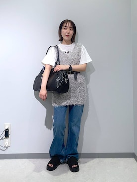 「LEPSIM（レプシィム）のアイテム」を使った、manaさん（レディース・153cm）の夏コーディネート