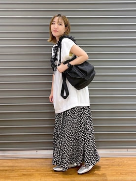 「LEPSIM（レプシィム）のアイテム（PC・スマホグッズ/家電）」を使った、manaさん（レディース・153cm）の夏コーディネート