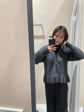 「アイテム（チョーカー）」を使った、manaさん（レディース・153cm）の冬コーディネート