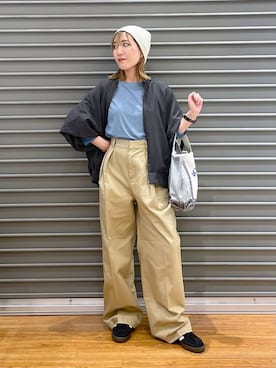 「LEPSIM（レプシィム）のアイテム（ブルゾン）」を使った、manaさん（レディース・153cm）の夏コーディネート