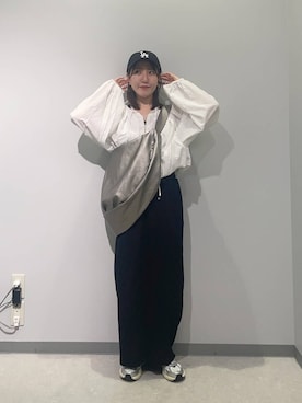 「Heather（ヘザー）のアイテム（キャップ）」を使った、manaさん（レディース・153cm）の春コーディネート