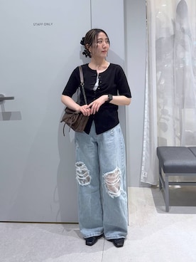 「Heather（ヘザー）のアイテム」を使った、manaさん（レディース・153cm）の春コーディネート