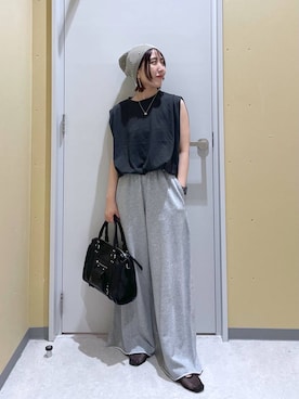 「アイテム（ニットキャップ/ビーニー）」を使った、manaさん（レディース・153cm）の夏コーディネート