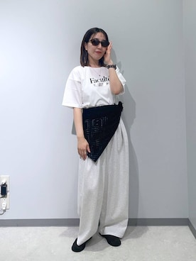 「JEANASIS（ジーナシス）のアイテム」を使った、manaさん（レディース・153cm）の夏コーディネート