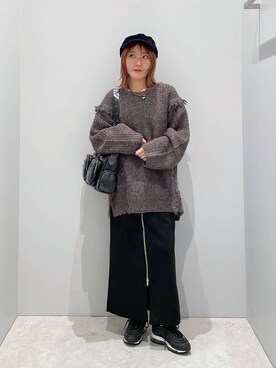 「JEANASIS（ジーナシス）のアイテム（キャップ）」を使った、manaさん（レディース・153cm）の秋コーディネート