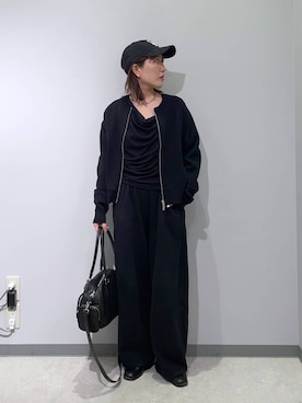 「Heather（ヘザー）のアイテム（帽子）」を使った、manaさん（レディース・153cm）の冬コーディネート