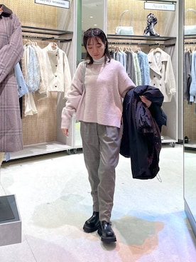 「JEANASIS（ジーナシス）のアイテム（ブルゾン）」を使った、manaさん（レディース・153cm）の冬コーディネート