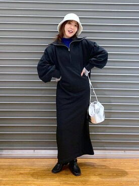 manaさん（レディース・153cm）の冬コーディネート