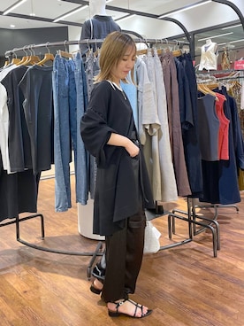 「高見え」｜「アイテム（チュニック）」を使った、manaさん（レディース・153cm）の秋コーディネート
