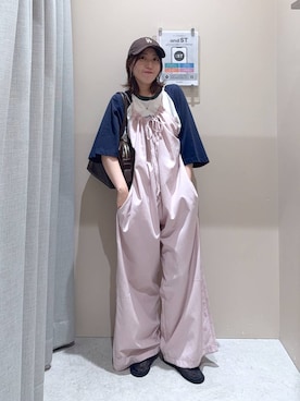 「GLOBAL WORK（グローバルワーク）のアイテム」を使った、manaさん（レディース・153cm）の夏コーディネート