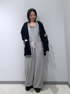 「JEANASIS（ジーナシス）のチビラメカップインタンク/326152（タンクトップ、ブラック系）」を使った、manaさん（レディース・153cm）の春コーディネート