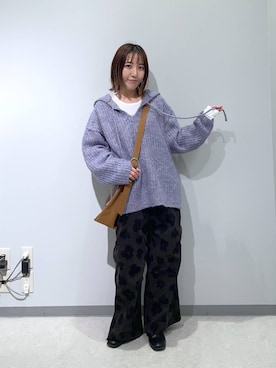 「LOWRYS FARM（ローリーズファーム）のアイテム（ニット/セーター）」を使った、manaさん（レディース・153cm）の秋コーディネート