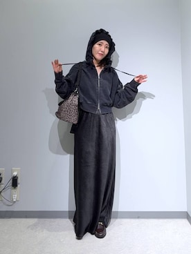「LOWRYS FARM（ローリーズファーム）のモカシンビットローファー 1064725（ローファー、ブラウン系）」を使った、manaさん（レディース・153cm）の秋コーディネート