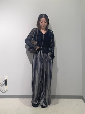 「LOWRYS FARM（ローリーズファーム）のポケットボストンＢＡＧ　634373（ボストンバッグ、ブラウン系）」を使った、manaさん（レディース・153cm）の春コーディネート
