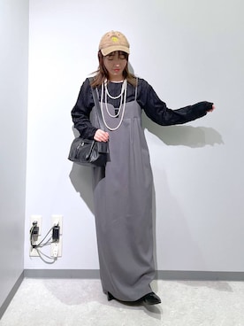 「LEPSIM（レプシィム）の【NEW ERA】ウォッシュ加工キャップ　136173（キャップ）」を使った、manaさん（レディース・153cm）の春コーディネート