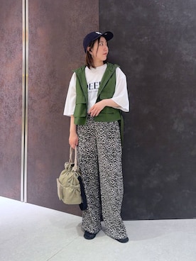 「BAYFLOW（ベイフロー）のアイテム」を使った、manaさん（レディース・153cm）の夏コーディネート
