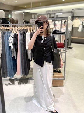 「JEANASIS（ジーナシス）のアイテム」を使った、manaさん（レディース・153cm）の夏コーディネート