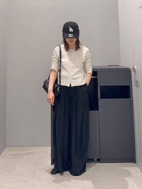 「Heather（ヘザー）のアイテム（帽子）」を使った、manaさん（レディース・153cm）の夏コーディネート