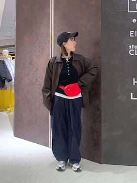 「Heather（ヘザー）のアイテム（帽子）」を使った、manaさん（レディース・153cm）の冬コーディネート