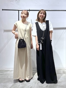 「LEPSIM（レプシィム）のアイテム（PC・スマホグッズ/家電）」を使った、manaさん（レディース・153cm）の夏コーディネート