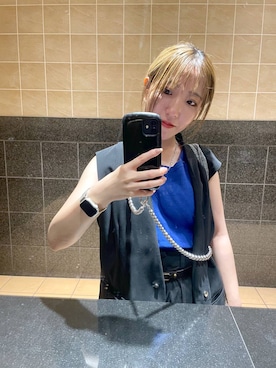 「JEANASIS（ジーナシス）のアイテム（スラックス）」を使った、manaさん（レディース・153cm）の夏コーディネート