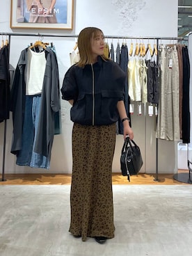 「LEPSIM（レプシィム）のアイテム（ブルゾン）」を使った、manaさん（レディース・153cm）の夏コーディネート