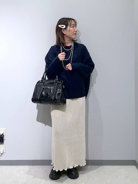 「アイテム（ヘアピン）」を使った、manaさん（レディース・153cm）の冬コーディネート