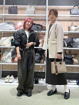 「アイテム（テーラードジャケット）」を使った、manaさん（レディース・153cm）の秋コーディネート