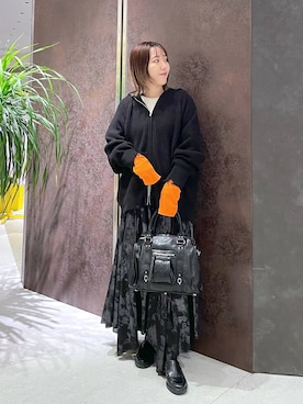 「JEANASIS（ジーナシス）のアイテム（ボストンバッグ）」を使った、manaさん（レディース・153cm）の秋コーディネート