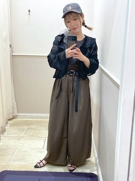 「LEPSIM」｜「アイテム（PC・スマホグッズ/家電）」を使った、manaさん（レディース・153cm）の秋コーディネート